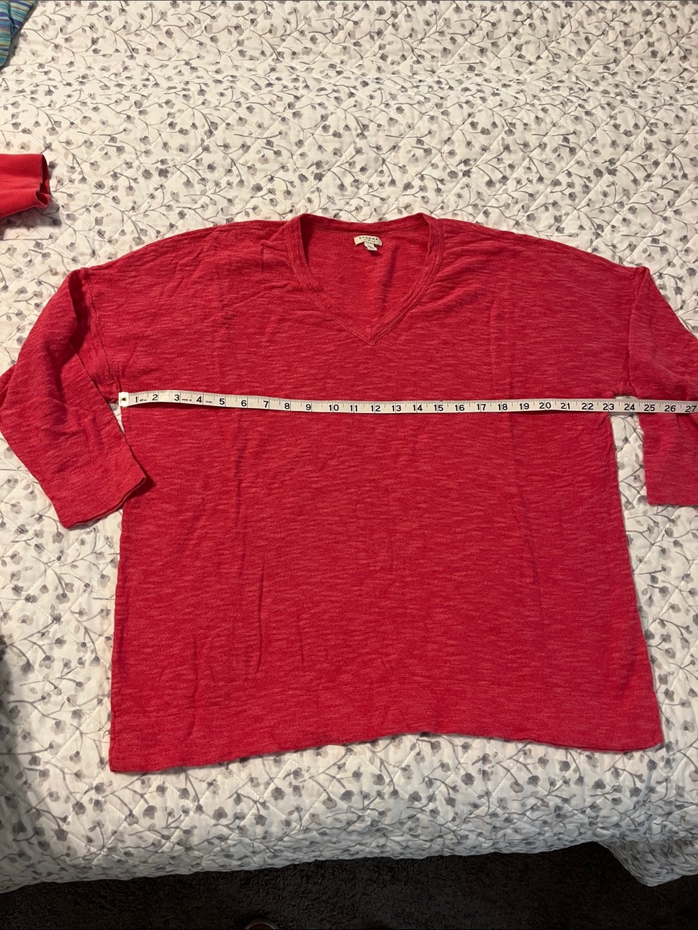 Sonoma women’s Red V-Neck Sweater Top